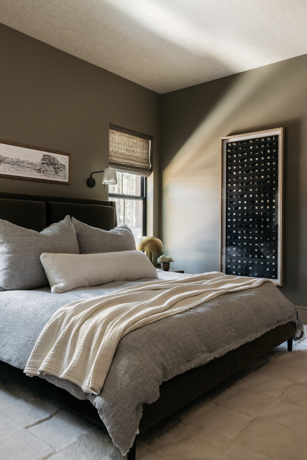 Lakeside Retreat olive bedroom