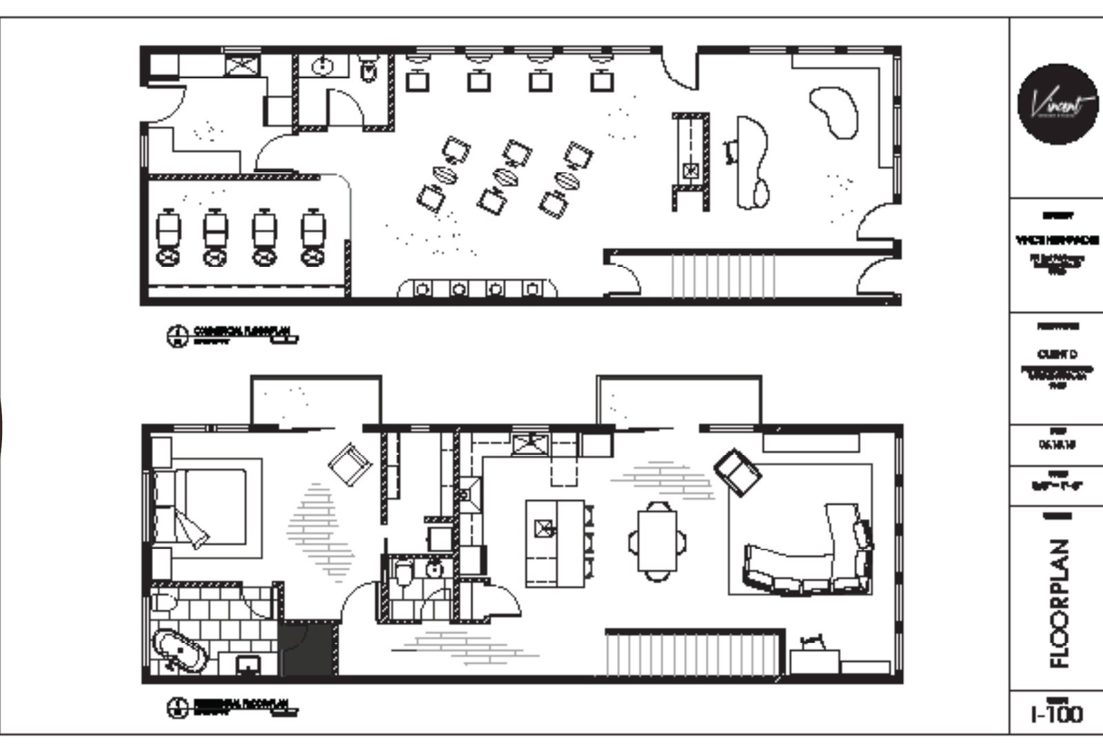 Live and Work project AutoCAD floor plans